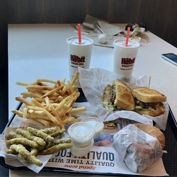 Habit Burger & Grill - $40 for two combos fried green beans and a milk shake. - Salad Near Me - Lancaster, California Habit Burger & Grill - $40 for two combos fried green beans and a milk shake. - Salad Near Me - Lancaster, California