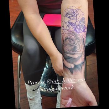 Bixby Knolls Tattoo - Process tattoo coming out clean. - Tattoo Near Me - Long Beach, California