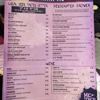 Mic Drop Comedy - Drink menu 2/2 - Comedy Clubs Near Me - San Diego, California Mic Drop Comedy - Drink menu 2/2 - Comedy Clubs Near Me - San Diego, California