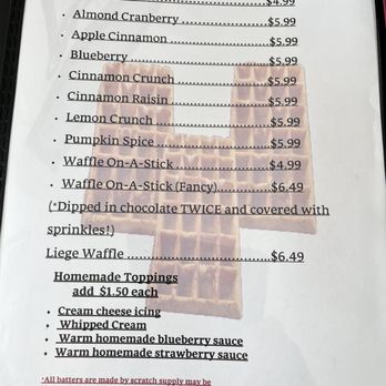 Oma's Waffle Diner - Here is their waffle menu. They have lots more than just waffles. Try the Leige a raised dough with pearl sugar YUM! - Breakfast & Brunch Near Me - Greenwich, Ohio Oma's Waffle Diner - Here is their waffle menu. They have lots more than just waffles. Try the Leige a raised dough with pearl sugar YUM! - Breakfast & Brunch Near Me - Greenwich, Ohio