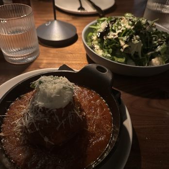Sparrow Italia - Meatball and artichoke parm salad - Italian Near Me - Miami, Florida Sparrow Italia - Meatball and artichoke parm salad - Italian Near Me - Miami, Florida