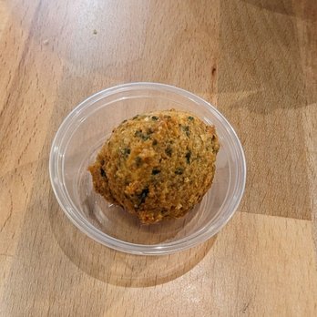 Hummus Republic - They also gave us a free falafel to taste - Mediterranean Near Me - Jersey City, New Jersey
