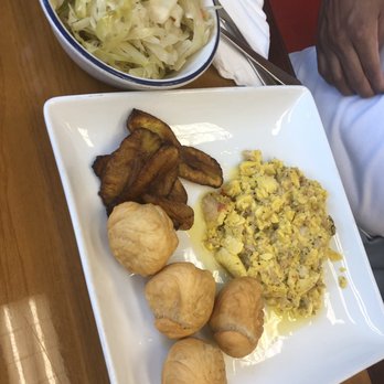 Irie Mon Cafe - Ackee and saltfish and fried dumplings - Caribbean Near Me - Atlanta, Georgia