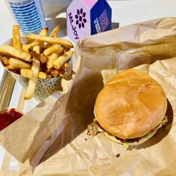 Mt Joy - Spicy chicken sandwich and fries