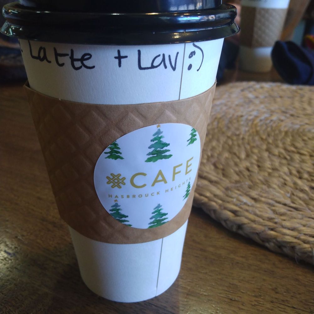 Cafe Hasbrouck Heights - Café latte with lavender, yum!!!! - Desserts Near Me - Hasbrouck Heights, New Jersey