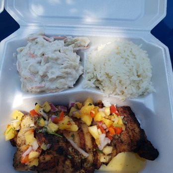 Flyin Hawaiian - Huli Huli Chicken Plate $12 - Food Trucks Near Me - West Chicago, Illinois