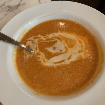 The Mint - Lobster & Saffron Bisque- lots of lobster, but kind of on the salty side - Indian Near Me - Princeton, New Jersey The Mint - Lobster & Saffron Bisque- lots of lobster, but kind of on the salty side - Indian Near Me - Princeton, New Jersey
