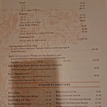 Bohanan's - Menu - Steakhouses Near Me - San Antonio, Texas