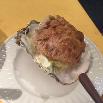 Shining Rainbow Restaurant - One fried oyster. Wonderful oyster flavor!! - Dim Sum Near Me - Albany, New York