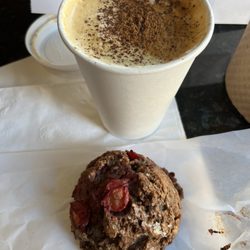 Kick Coffee - Campfire Latte with Chocolate Cherry Scone