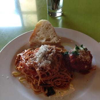 Difranco’s - Angel hair with spicy red and a meatball. Divine. - Italian Near Me - Denver, Colorado Difranco’s - Angel hair with spicy red and a meatball. Divine. - Italian Near Me - Denver, Colorado