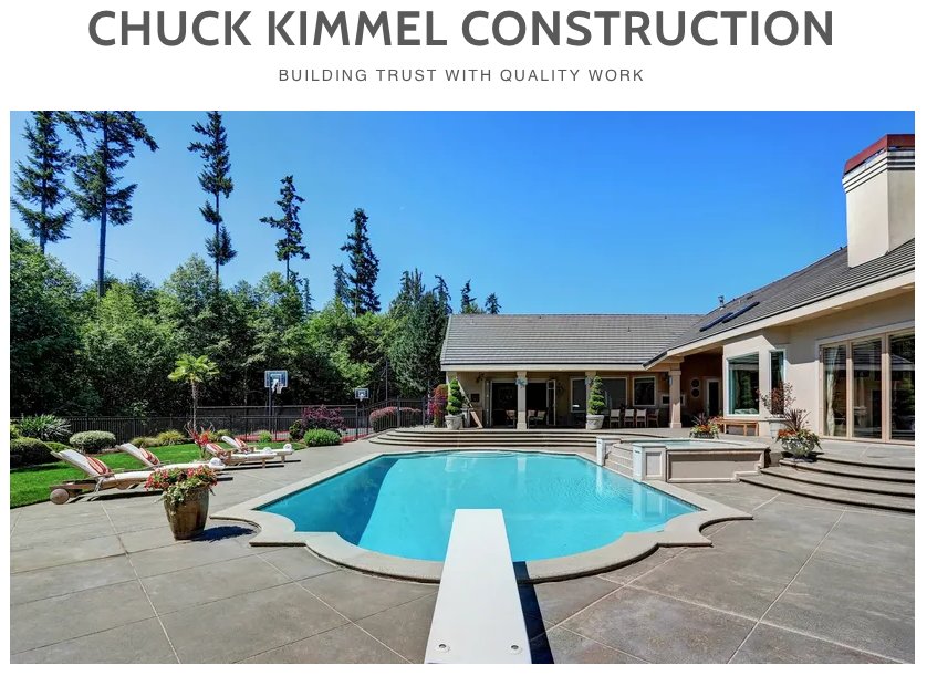 CHUCK KIMMEL CONSTRUCTION Updated August 2024 Eagle Point, Oregon