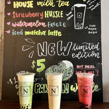 N7 Draft Tea and Coffee - Iced Matcha Latte with boba, House Milk Tea, Strawberry Hussle with boba - Coffee & Tea Near Me - San Jose, California N7 Draft Tea and Coffee - Iced Matcha Latte with boba, House Milk Tea, Strawberry Hussle with boba - Coffee & Tea Near Me - San Jose, California