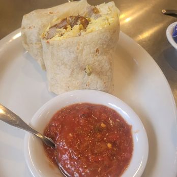 Table 57 - My husband got a breakfast burrito with sausage - Breakfast & Brunch Near Me - Visalia, California