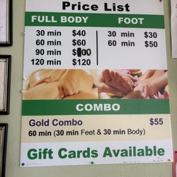 Eden Massage - Price