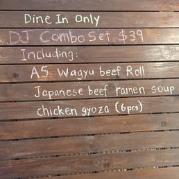 Dine In Deal $39!! Dine In Deal $39!!