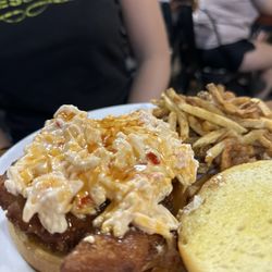 Fish Eye Grill - Fried chicken sandwich with pimiento cheese