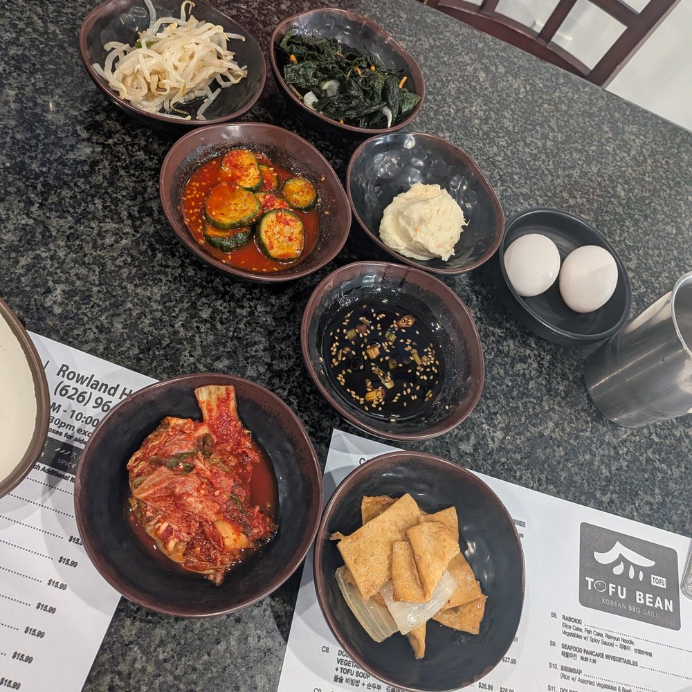 Tofu Bean Korean BBQ - Banchan spread - Korean Near Me - Rowland Heights, California