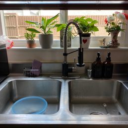 This is a brand new faucet that Anthony installed This is a brand new faucet that Anthony installed