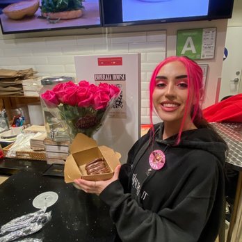 Burrata House - dessert they gifted me for my birthday & my flowers they put in a vase - Caterers Near Me Burrata House - dessert they gifted me for my birthday & my flowers they put in a vase - Caterers Near Me