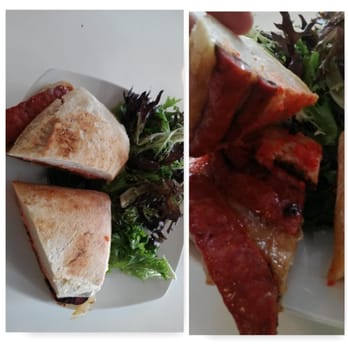 Sweetsalt - Chorizo & Manchego with roasted peppers on ciabatta! - Sandwiches Near Me - Toluca Lake, California