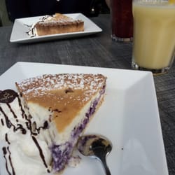 Choc & Thé - Tarte ricotta myrtilles et smoothies