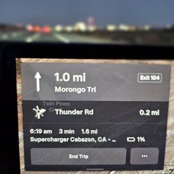 Tesla SuperCharger - I'm just going to make it to the supercharger.