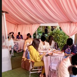 Ocotlan Party Rentals - Heat lamp (didn't work until party over), 36" tables to fit more, still seated 5
