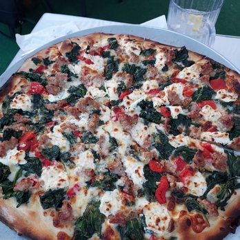 Abate Apizza & Seafood Restaurant - Connie's Special Pizza with Sausage - Pizza Near Me - North Haven, Connecticut Abate Apizza & Seafood Restaurant - Connie's Special Pizza with Sausage - Pizza Near Me - North Haven, Connecticut