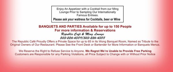 Republic Cafe and Ming Lounge by null