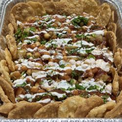 Savoury Samosa - Chaat papri platter