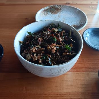 Yama - Brussel sprouts. Sent them back because they're not whole leaves, they're diced up pieces. - Sushi Bars Near Me - Charlotte, North Carolina Yama - Brussel sprouts. Sent them back because they're not whole leaves, they're diced up pieces. - Sushi Bars Near Me - Charlotte, North Carolina