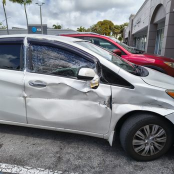 Dunkin' - The damage to my car from the Dunkin Donut driver - Donuts Near Me - Miami, Florida