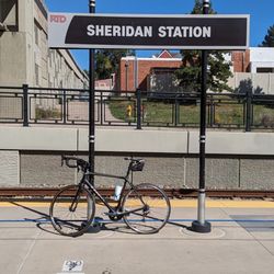 RTD Sheridan Station - Bike by sign