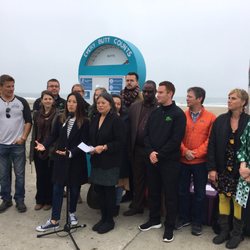 Press conference by Supervisors Sandra Lee Fewer & Katy Tang w/ Surfrider Foundation @ Ocean Beach