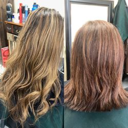 The Salon - Before and after of my do!!