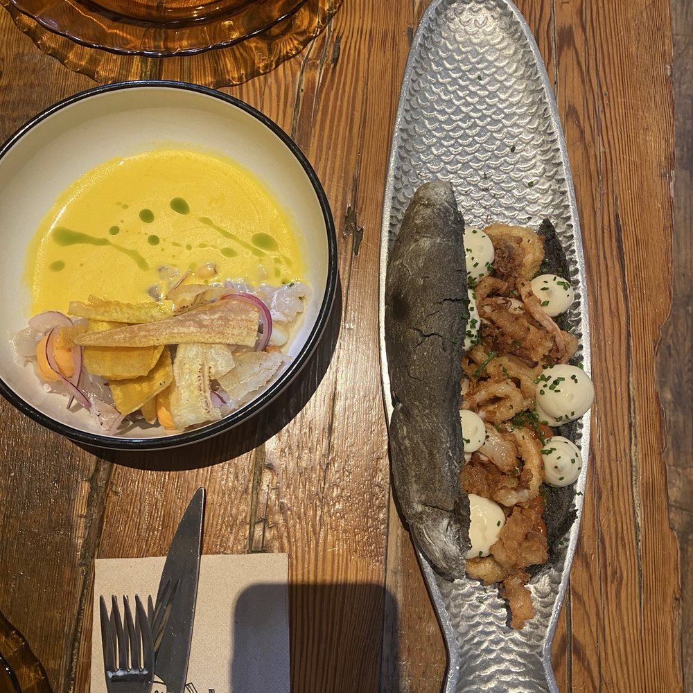 Perro Viejo - Ceviche de corvina con leche de Tigre - Tapas Bars Near Me - Seville, SE Perro Viejo - Ceviche de corvina con leche de Tigre - Tapas Bars Near Me - Seville, SE