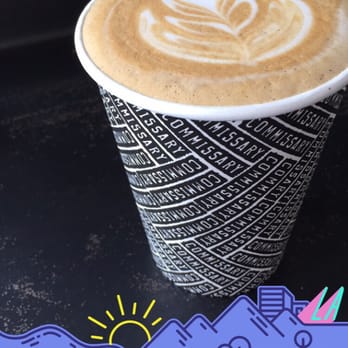 Coffee Commissary - Vanilla latte and a snapchat filter for good measure - Coffee & Tea Near Me - Burbank, California