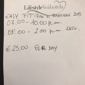 Easy Fit Trastevere - Info written down by the staff at my hotel; they called ahead. - Gyms Near Me - Rome, RM Easy Fit Trastevere - Info written down by the staff at my hotel; they called ahead. - Gyms Near Me - Rome, RM