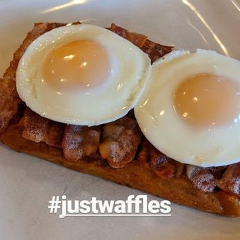 Just Waffles - Maple bacon and eggs waffles - Breakfast & Brunch Near Me - Vancouver, British Columbia