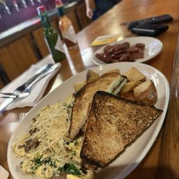 Joes special with toast and red potatoes