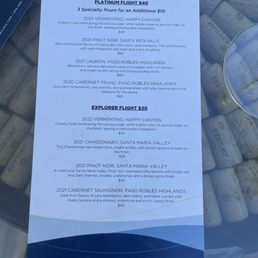 Flight menu - page 1 Flight menu - page 1