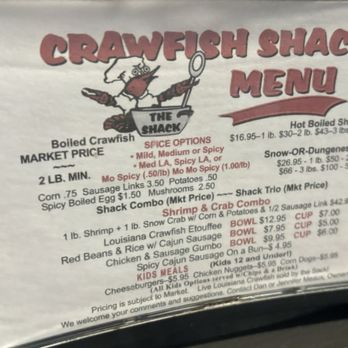 Crawfish Shack - Menu - Cajun/Creole Near Me - Crosby, Texas Crawfish Shack - Menu - Cajun/Creole Near Me - Crosby, Texas