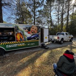 Rolling Video Games - Cold day doesn't stop this party truck!