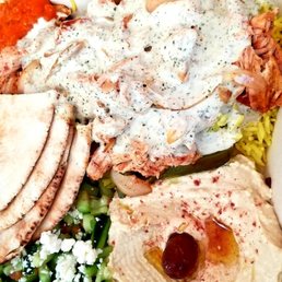 Chicken shawarma plate. Chicken shawarma plate.