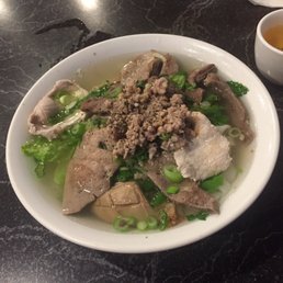 Special Noodle soup with internals.