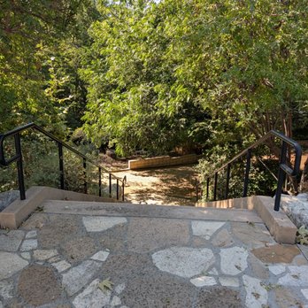 Rancho Los Cerritos - Stairs from the adobe house to the California Native Garden - Museums Near Me - Long Beach, California Rancho Los Cerritos - Stairs from the adobe house to the California Native Garden - Museums Near Me - Long Beach, California