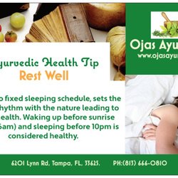 Ojas Ayurveda - Health-Tip: Rest well