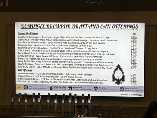 Menu photo 4 Ocmulgee Brewpub Macon, GA