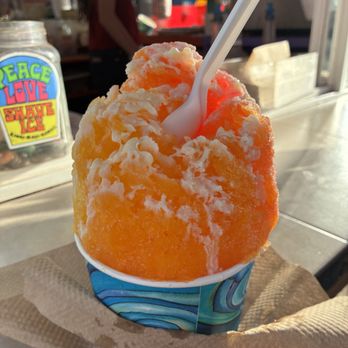 Peace Love Shave Ice - Large size, with ice cream and sweetened condensed milk - Shaved Ice Near Me - Kihei, Hawaii Peace Love Shave Ice - Large size, with ice cream and sweetened condensed milk - Shaved Ice Near Me - Kihei, Hawaii